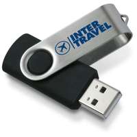 Clé USB publicitaire avec corps métal rotatif - Twister - Pandacola