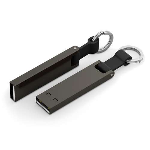 Clés usb classiques - Clé USB avec porte-clés et lanière en silicone - Iron Elegance - Pandacola