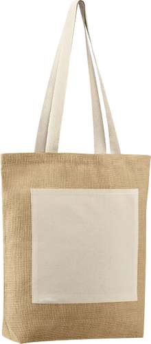 Sacs shopping - Tote bag customisé en coton tressé avec poche extérieure - Cordoba - Pandacola