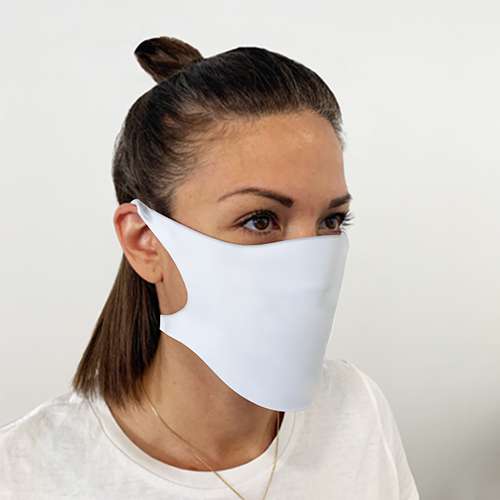 Masques de protection - Masque anti-projection réutilisable à nouer en tissu blanc - Rutana - Pandacola