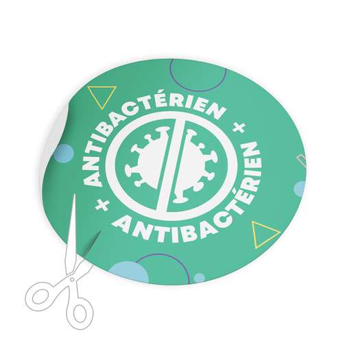 Stickers - Sticker personnalisé rond en vinyle Ø1 mètre anti-microbien - Sofi - Pandacola