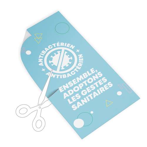Stickers - Sticker personnalisé rectangulaire en vinyle 50x100 cm anti-microbien - Lixo - Pandacola