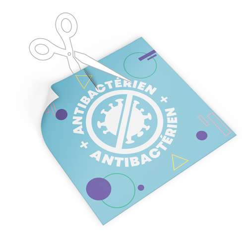 Stickers - Sticker personnalisé carré en vinyle 100x100 cm anti-microbien - Ribi - Pandacola
