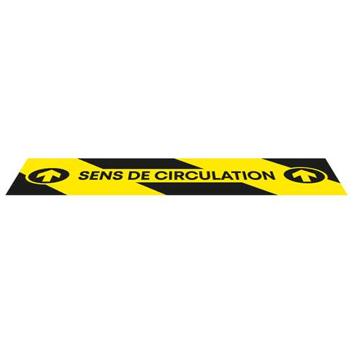 Stickers pour le sol - Sticker de sol rectangulaire "Sens de circulation" avec flèches de direction - Aeki - Pandacola
