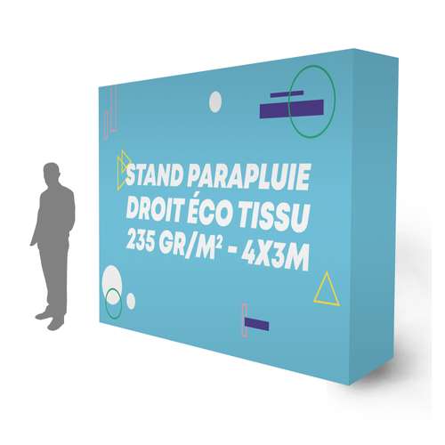 Stands parapluie - Stand parapluie personnalisé droit en tissu polyester 235 gr/m² - Bakuk 4x3 m - Pandacola