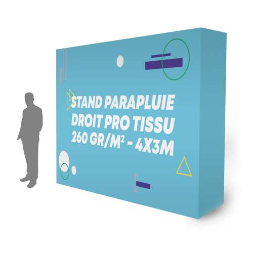 Stands parapluie - Stand parapluie personnalisable pro droit tissu polyester 260 gr/m² - Bondo 4x3 m - Pandacola