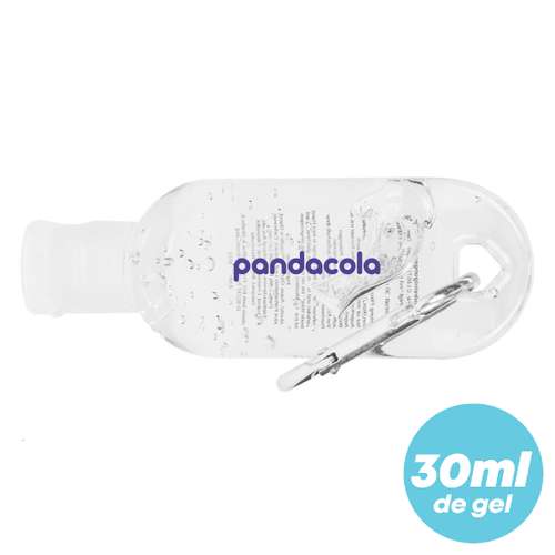 Distributeur de gel hydroalcoolique - Gel désinfectant personnalisable 30 ml avec mousqueton - Clean - Pandacola
