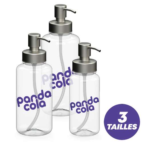 Distributeur de gel hydroalcoolique - Flacon distributeur haut de gamme rechargeable et réutilisable de 0,4 cl ,0,7 cl ou 1 litre de contenance - Superior - Pandacola