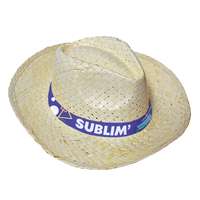 Chapeau de paille personnalisé avec bandeau cousu en sublimation - Lua - Pandacola