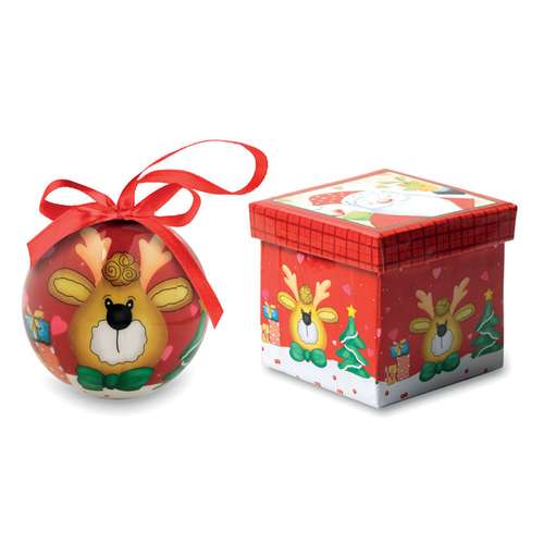 Boules de Noël - Boule de noël publicitaire décorée avec boîte cadeau - Boliam - Pandacola