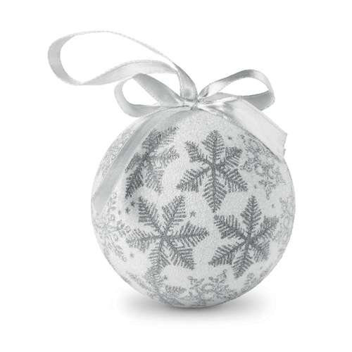 Boules de Noël - Boule de noël publicitaire finition perlée avec ruban - Boliruby - Pandacola