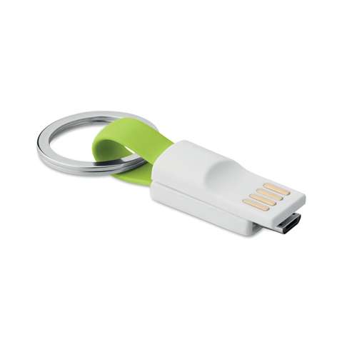 Câbles - Câble de charge publicitaire USB/micro USB smartphone et tablettes avec porte-clés - Mini - Pandacola