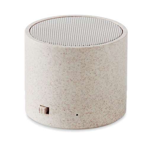 Enceintes/haut-parleurs - Haut-parleur personnalisé Bluetooth en paille de blé et ABS 300 mAh - Round - Pandacola