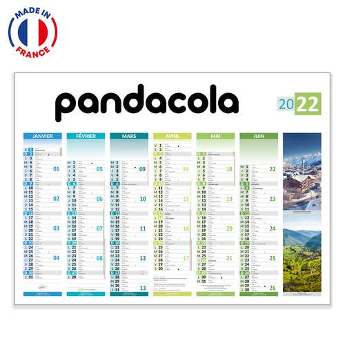 Calendrier bancaire - Calendrier bancaire personnalisable 4 saisons - Made in France - Pandacola