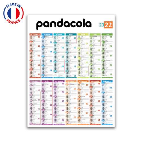 Calendrier bancaire - Calendrier bancaire personnalisable annuel - Made in France - Pandacola