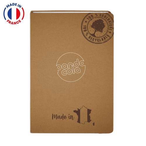 Carnets simple - Carnet personnalisable 192 pages effet kraft - Made in France - Pandacola