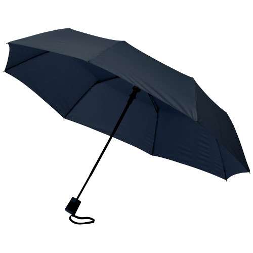 Parapluies classiques - Parapluie pliant publicitaire 3 sections automatique manche droit - Wali - Pandacola