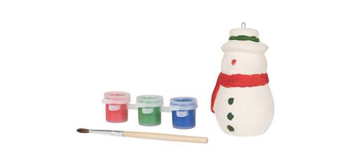 Autres décorations de Noël - Bonhomme de neige personnalisé en céramique à peindre avec matériel inclus - Snow Pinty - Pandacola