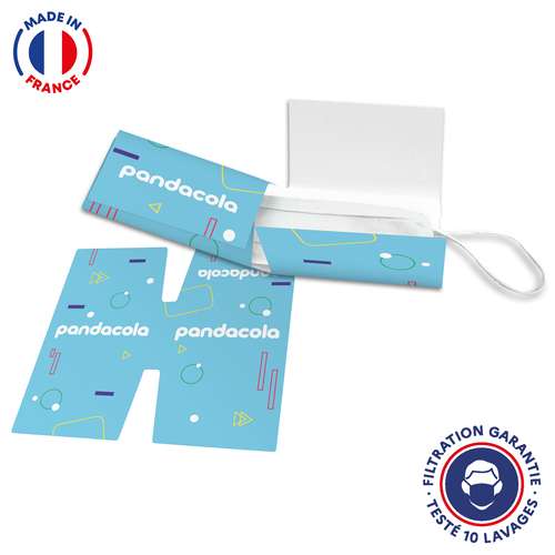 Autres équipements de sécurité - Masque UNS1 10 lavages + protège masque personnalisé - Made in France - Pandacola