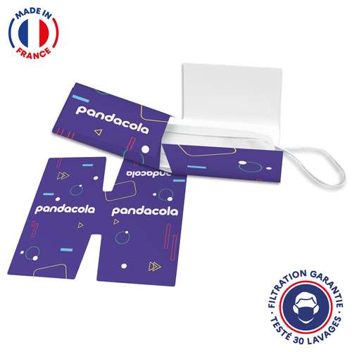 Autres équipements de sécurité - Masque UNS1 30 lavages + protège masque personnalisé - Made in France - Pandacola