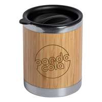 Mug personnalisable isotherme double paroi en bambou et en inox d'une capacité de 300 ml - Lubon - Pandacola
