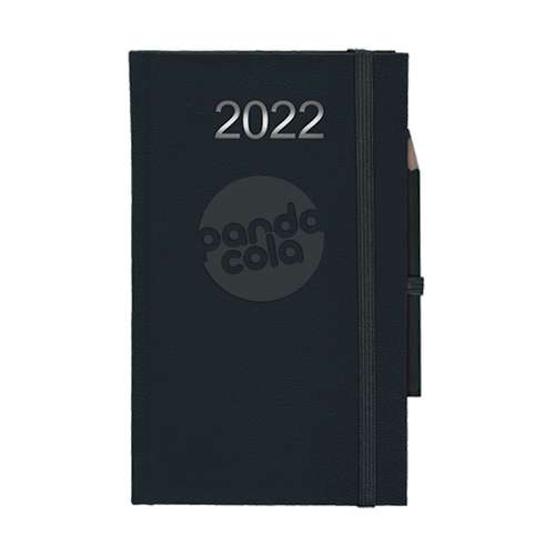 Agendas de poche - Agenda 2022 personnalisable avec élastique et porte-crayon - Gamme Pro - Pandacola