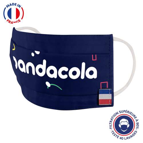 Masques de protection - UNS1 40 lavages personnalisé - Masque grand public à filtration garantie supérieure à 97% - Masque coton made in France - Pandacola