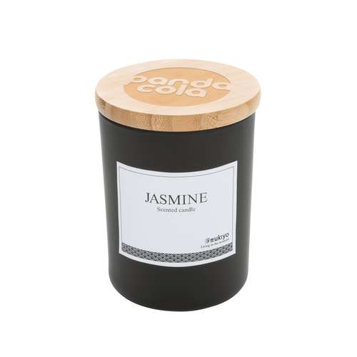 Bougies parfumées - Bougie parfumée au Jasmin personnalisable avec couvercle en bambou - Flam - Pandacola