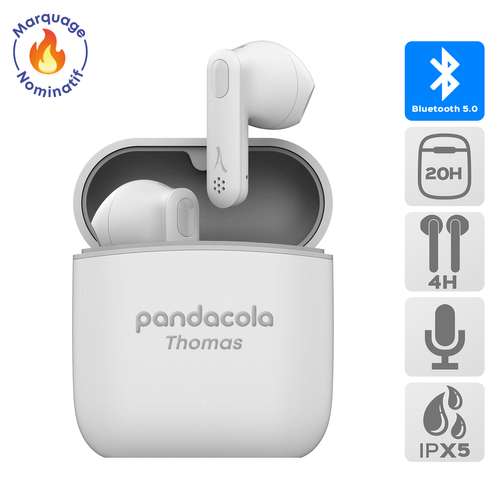 Ecouteurs - Ecouteurs sans fil avec boitier de rechargement personnalisable - avec prénom - Sound | Akashi - Pandacola