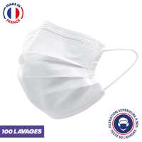 UNS1 100 lavages made in France - Masque grand public à filtration garantie supérieure à 98% - Pandacola