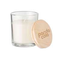 Bougie publicitaire parfum vanille avec couvercle - Lumi - Pandacola