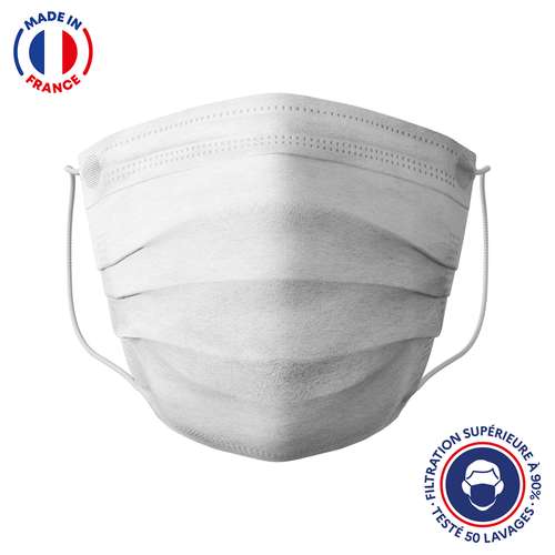 Masques de protection - UNS1 50 lavages made in France - Masque grand public à filtration garantie supérieure à 95% blanc | Barral - Pandacola