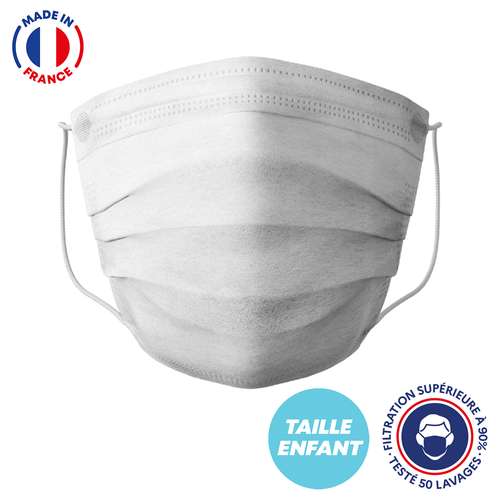 Masques de protection - UNS1 50 lavages enfant made in France - Masque grand public à filtration garantie supérieure à 95%|Barral - Pandacola