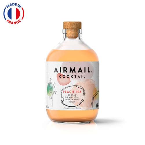Bouteilles de spiritueux - Cocktail cognac et thé vert pêche 270 ou 545 mL - Peach Tea vol. 12,5% | Airmail Cocktail® - Pandacola