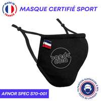 UNS1 certifié Sport 50 lavages personnalisé ultra respirant - Masque grand public à filtration garantie supérieur à 99% - Made in France | Nantes - Pandacola