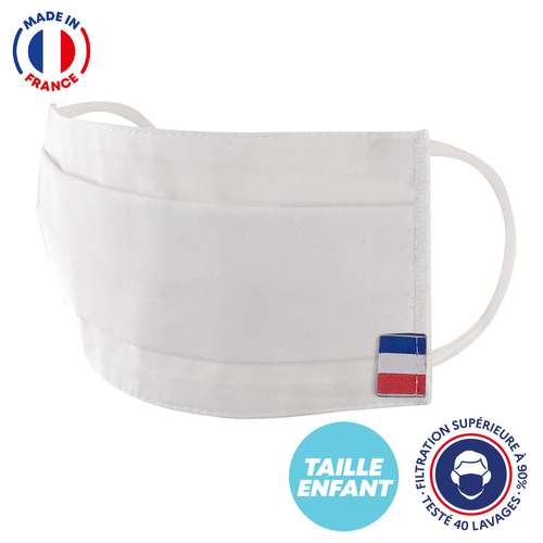 Masques de protection - UNS1 enfant 40 lavages - Masque grand public à filtration garantie supérieure à 97% - Masque coton made in France - Pandacola