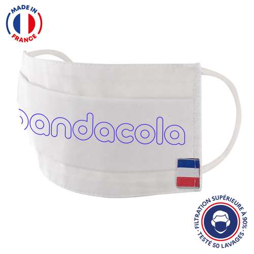 Masques de protection - UNS1 50 lavages personnalisé - Masque grand public à filtration garantie supérieure à 93% - Masque coton made in France - Pandacola