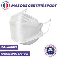 Masque barrière sport 100 lavages made in France - filtration à 98% - Pandacola