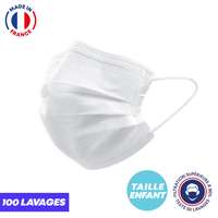 UNS1 Enfant 100 lavages made in France - Masque grand public à filtration garantie supérieure à 98% - Pandacola