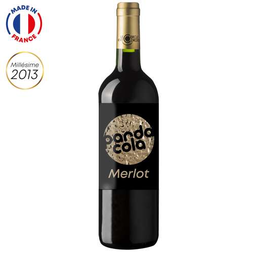 Bouteilles de vin - Bouteille de vin 75cl Merlot 2013 avec étiquette personnalisée | Château Sainte Barbe - Pandacola