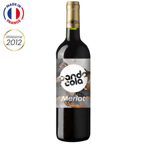 Bouteilles de vin - Bouteille de vin 75cl Merlot 2012 avec étiquette personnalisée | Château Sainte Barbe - Pandacola