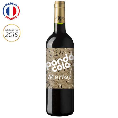 Bouteilles de vin - Bouteille de vin 75cl Merlot 2015 avec étiquette personnalisée | Château Sainte Barbe - Pandacola