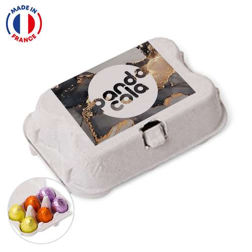 Boîtes de chocolat - Mini boîte d'œuf de Pâques personnalisée - Made in France - Pandacola
