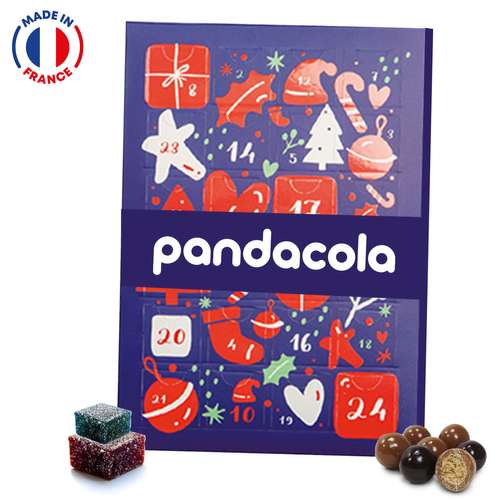 Calendrier de l'avent - Calendrier de l'avent avec bague personnalisable aux chocolats pralinés - Made in France - Pandacola