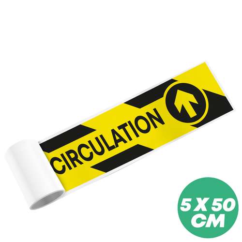 Stickers pour le sol - Sticker de sol "sens de circulation" 50x5 cm sans personnalisation - Mineda - Pandacola