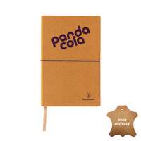 Carnet de notes 80 pages personnalisable A5 en cuir recyclé - Fuzy - Pandacola