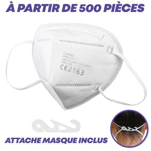Masques de protection - Masque FFP2 avec attache-masque - 95% de filtration bactérienne - Pandacola