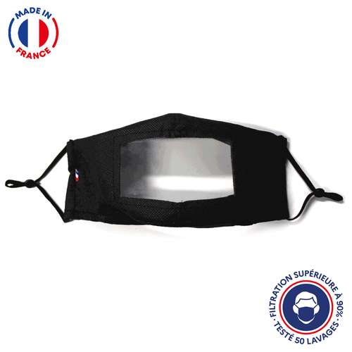 Masques de protection - UNS1 50 lavages - Masque grand public à filtration garantie supérieure à 95% - Masque transparent made in France - Pandacola