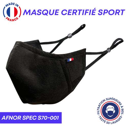 Masques de protection - UNS1 certifié sport 50 lavages - Masque grand public à filtration garantie supérieure à 99% | Toulouse - Pandacola