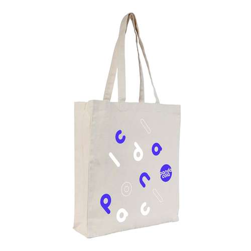 Sacs shopping - Tote bag coton avec soufflet 38 x 42 cm personnalisable de 150 à 300 gr/m² - Spesa quadri - Pandacola